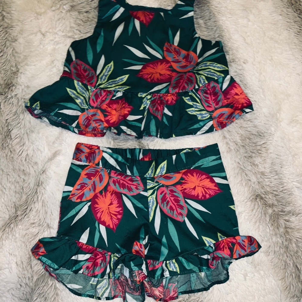 Baby Girl Floral Print Set